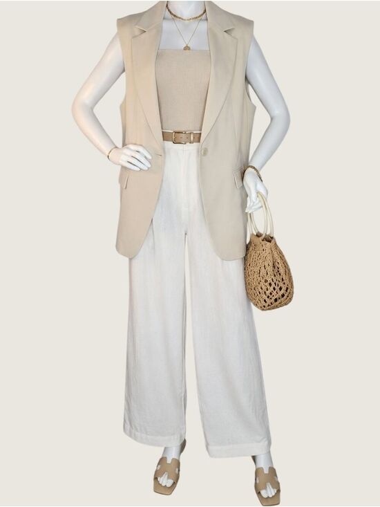 Dex Jackets & Blazers - NWT Dex Black Tape Danika Vest Blazer XL Quiet Luxury Capsule Minimalist
